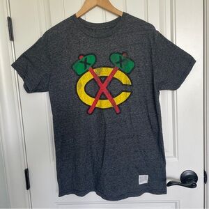 🏒 RETRO BRAND CHICAGO BLACKHAWKS T-SHIRT SZ LARGE 🚨